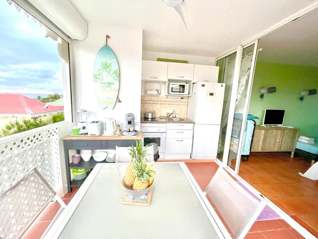 Guadeloupe- Saint-Francois- Residence Anse Des Rochers - Appartement Quart De Villa Etage - Vue Mer- 4 Personnes - Lit Bebe Sur Demande - Citerne Et Wifi Prives -Animaux Ok-Acces Plage Direct -Apnee Bien-Etre Experience Sur Demande Avec Instructeur A المظهر الخارجي الصورة